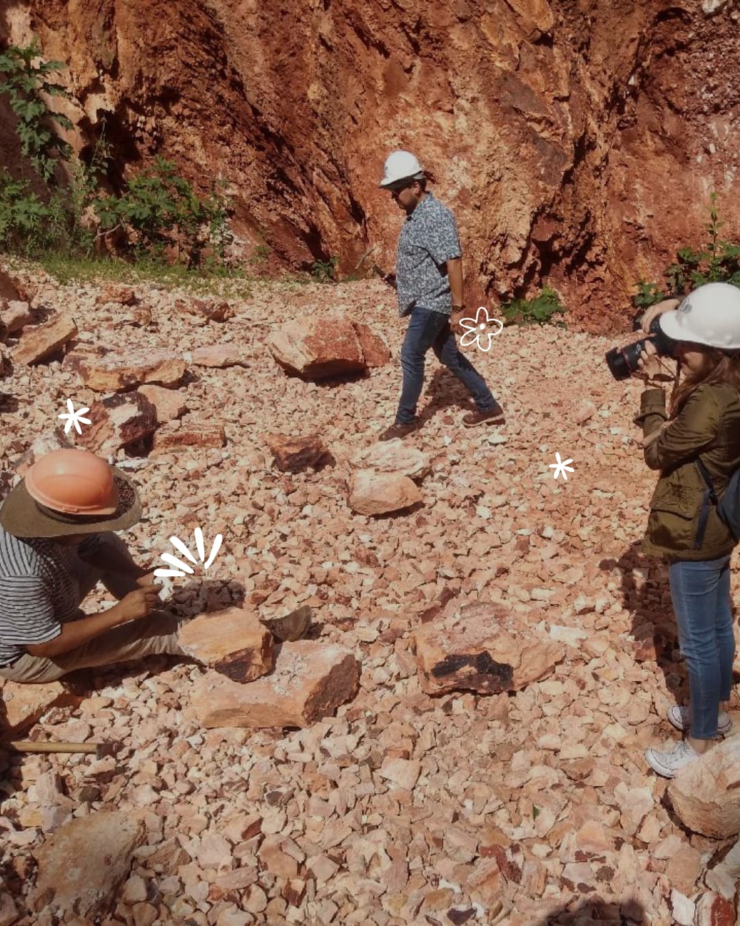 Opalos en Magdalena tomando fotos